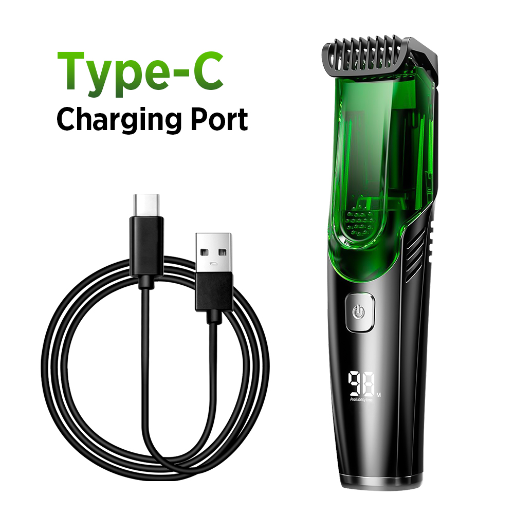 Men'S Grooming Vacuum - Regolabarba Elettrico Senza Fili per Uomo,