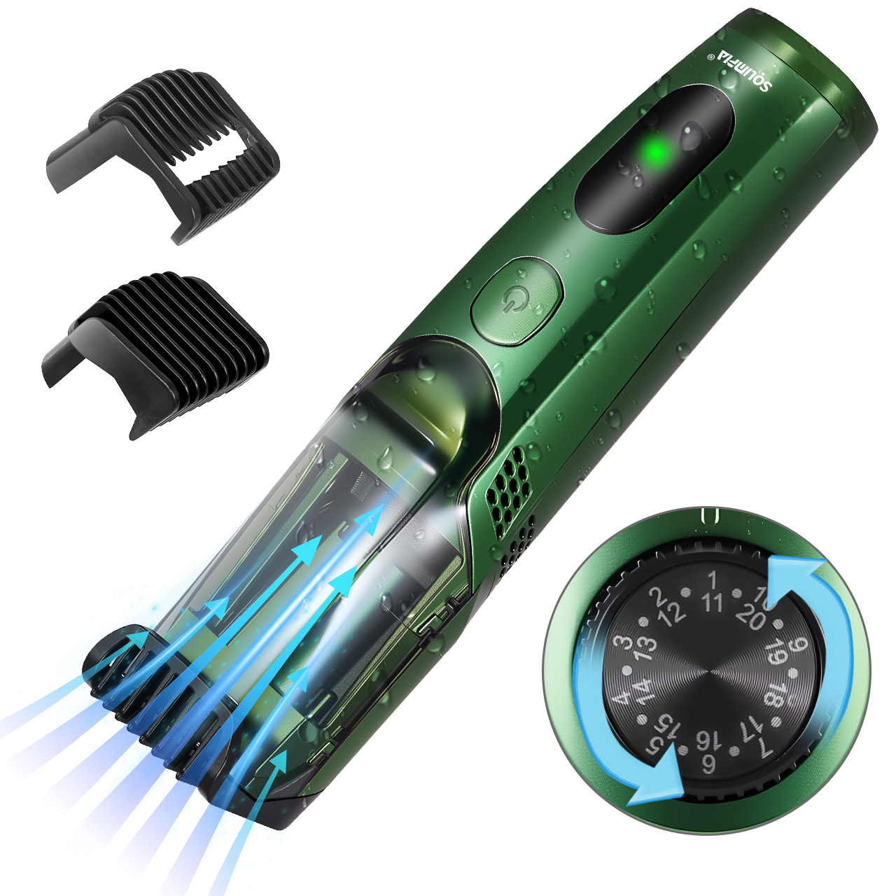 Men'S Grooming Vacuum - Regolabarba senza fili Solimpia per uomo,