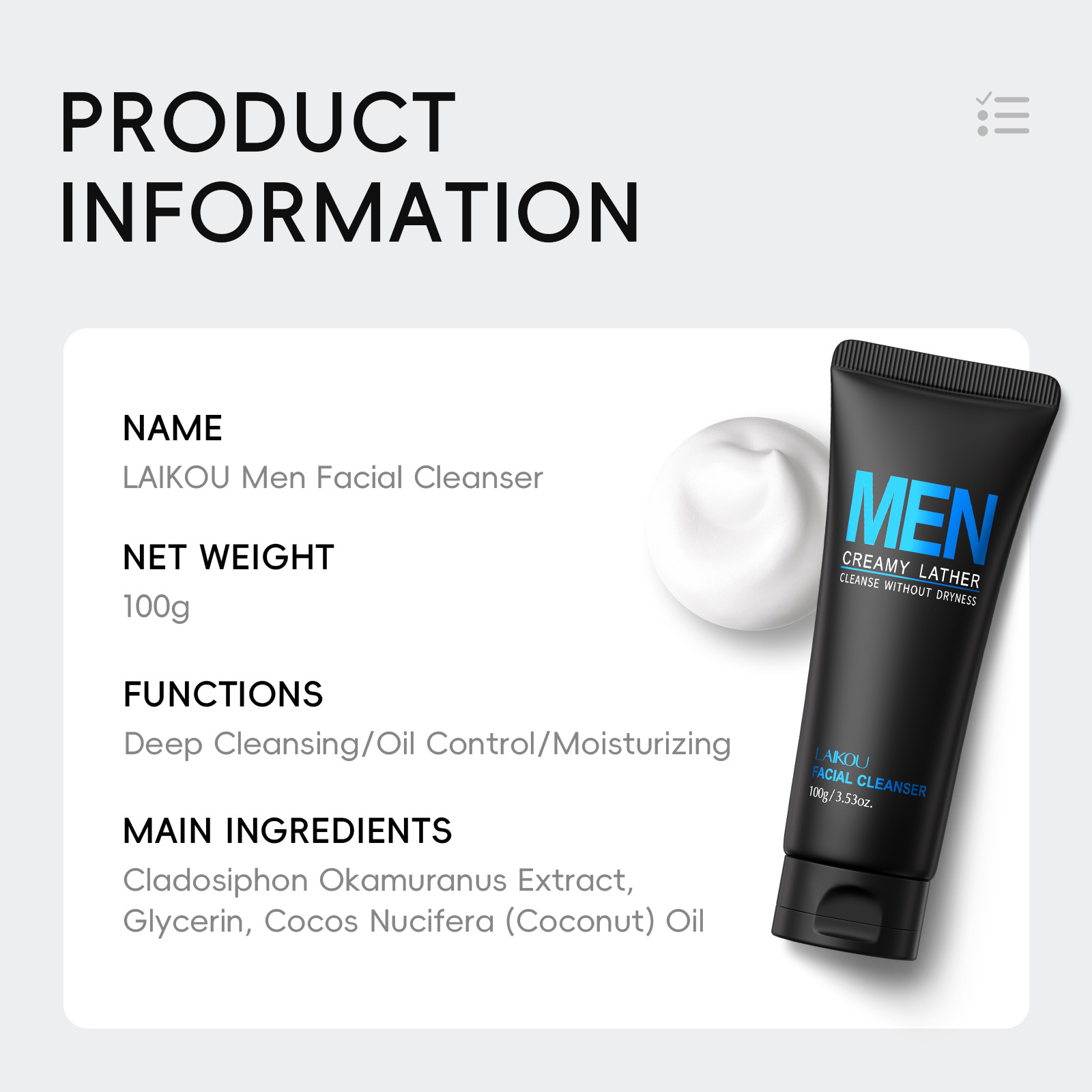 LAIKOU Detergente Viso Uomo 10 - Men'S Grooming Facial recensione e prezzo
