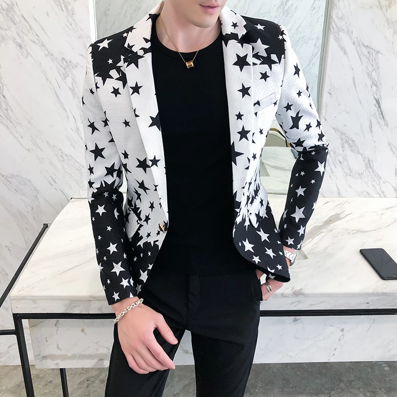 Blazer Slim Fit con Stampa a S - Men'S Grooming Brands recensione e prezzo